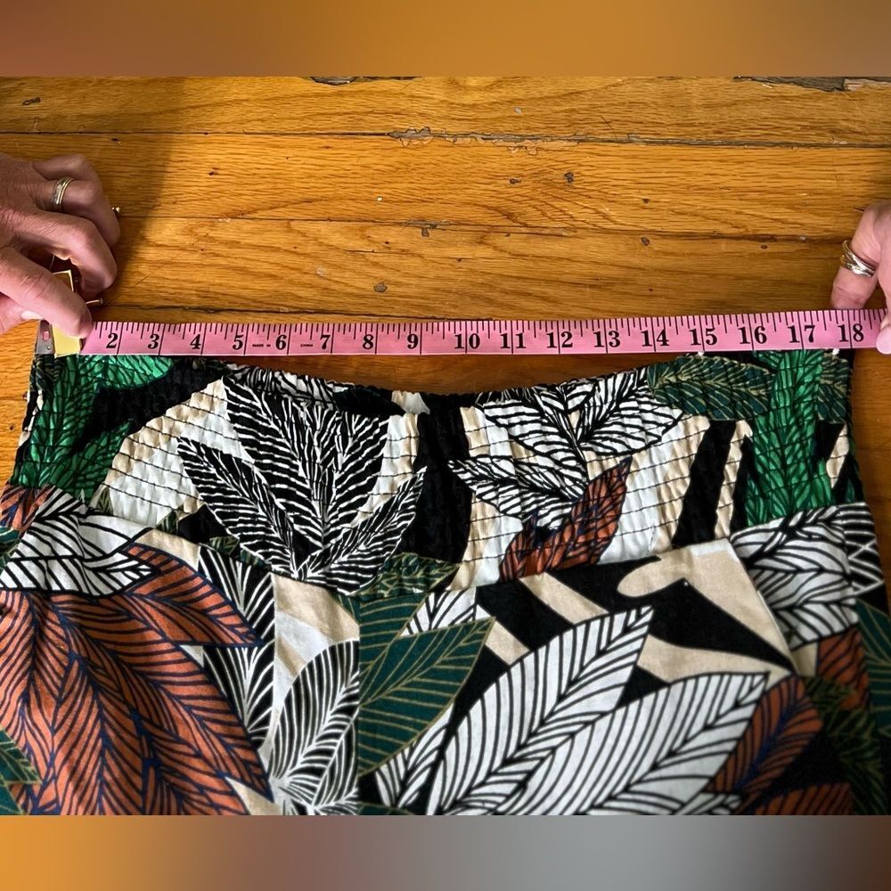 Tahari Jungle Flow Linen Blend Wide Leg Pants, Wide Stretch Waist. Small. New! - Picture 16 of 16